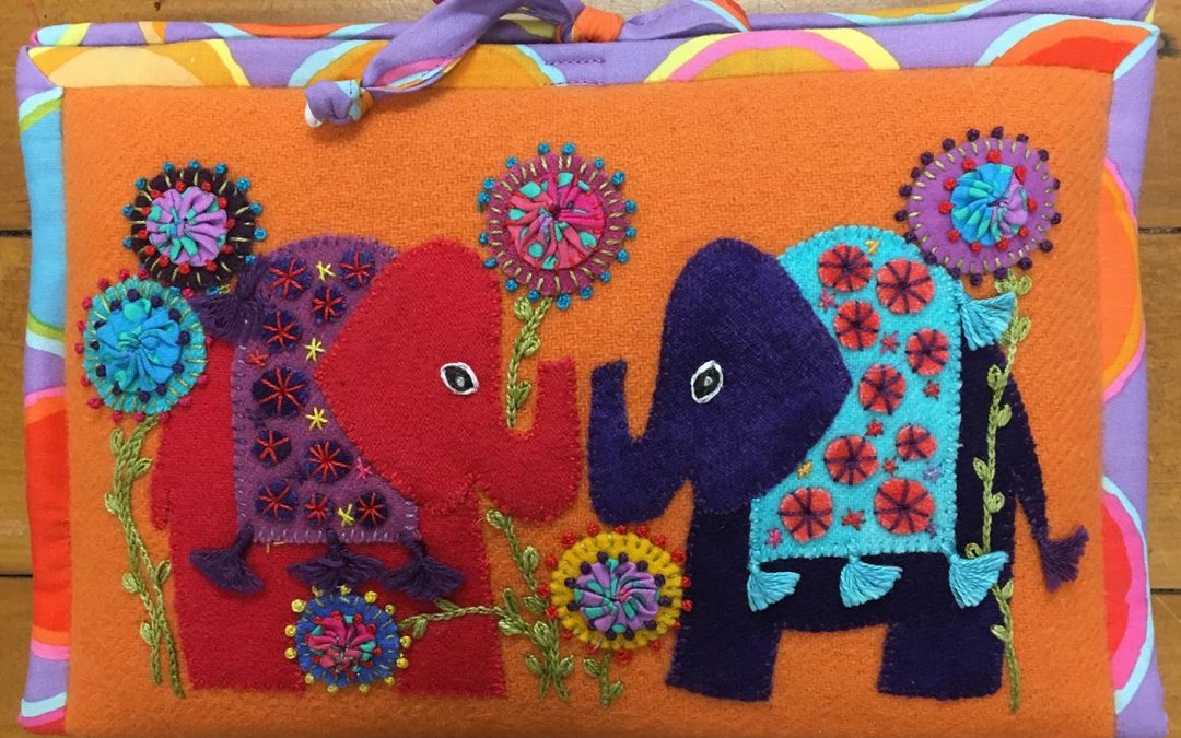 Wendy Williams Flying Fish Kits Elephant Woolly Zip It Bag Hard Copy Pattern
