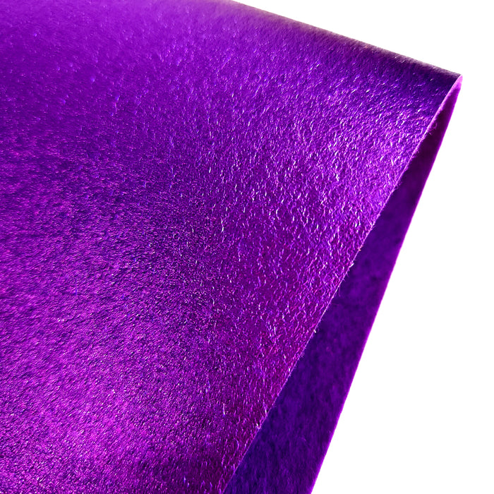 Purple Metallic Merino Wool Felt