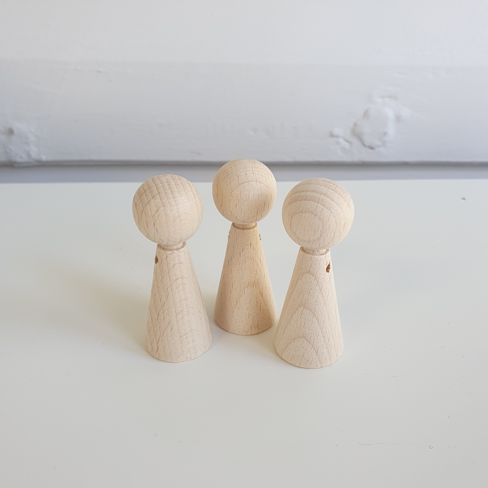 Wooden Peg Doll with Armhole