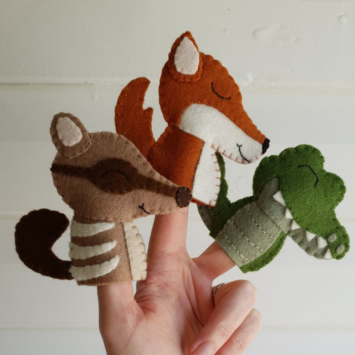 🎁 My Felt Lady Australian Animal Finger Puppets Set 3 Printed Sewing Pattern (100% off)