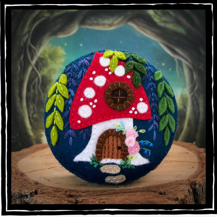 Fabric & Ink Mushroom Fairy House Pincushion Hard Copy Pattern