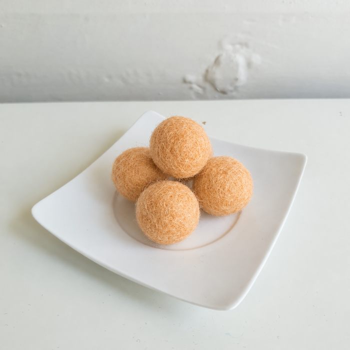 100% Wool Felt Balls 2cm (3/4") - Apricot Whip COMING SOON
