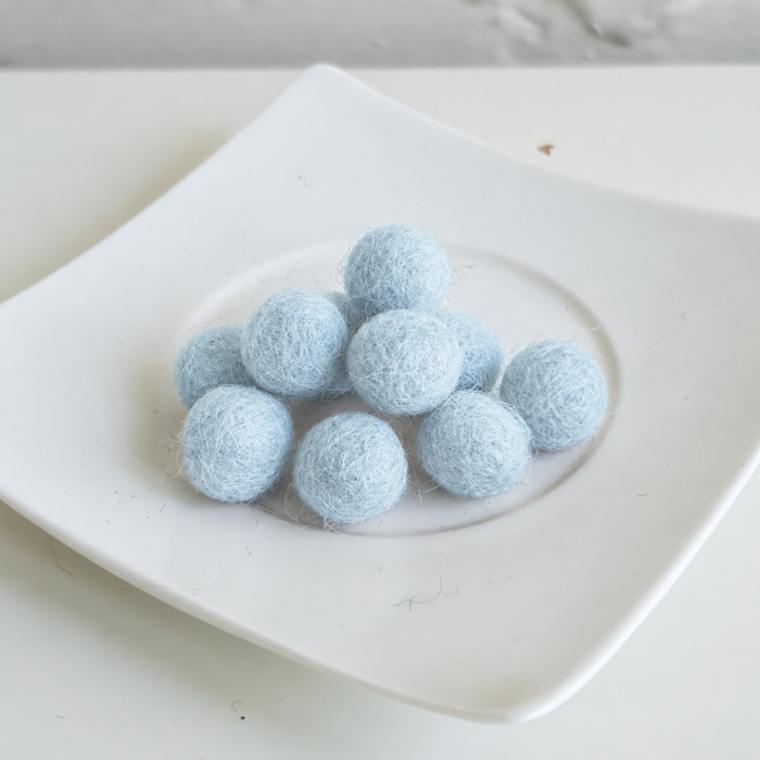 100% Wool Felt Balls 1cm (3/8") - Cloud Blue COMING SOON