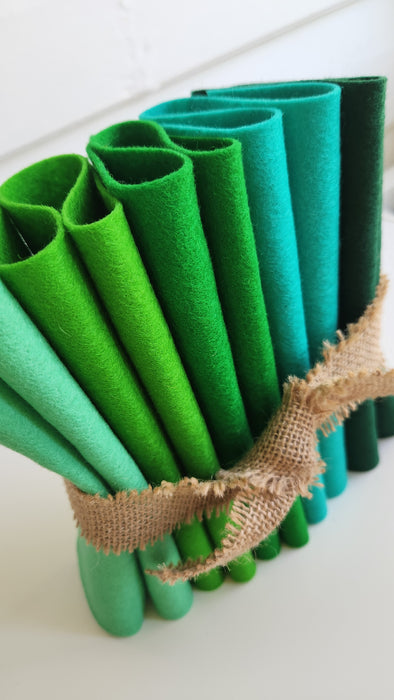 Emerald Canopy Wool Felt Bundle