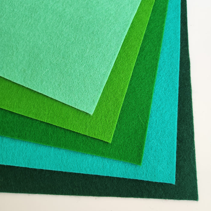 Emerald Canopy Wool Felt Bundle