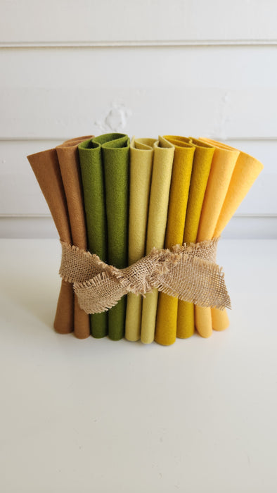 Golden Wattle Wool Felt Bundle