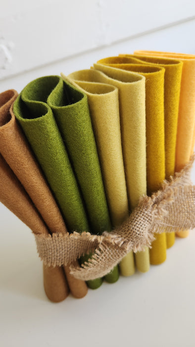Golden Wattle Wool Felt Bundle