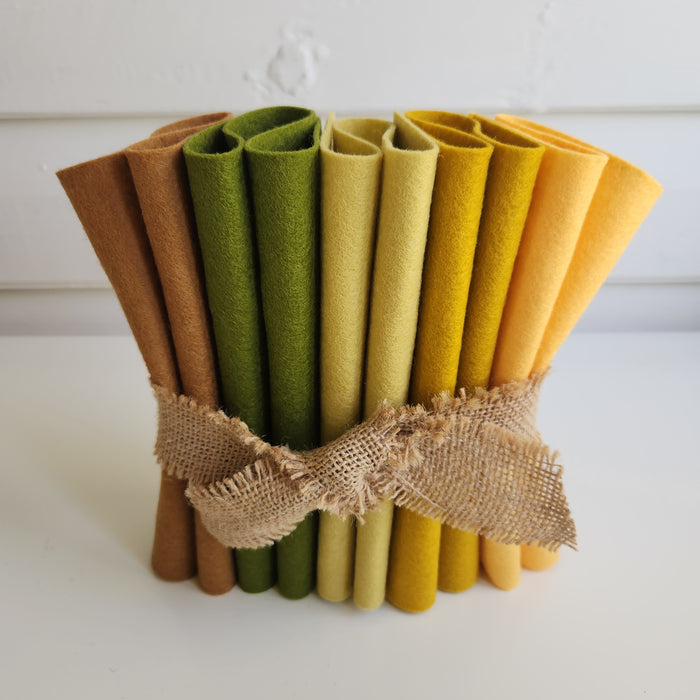 Golden Wattle Wool Felt Bundle
