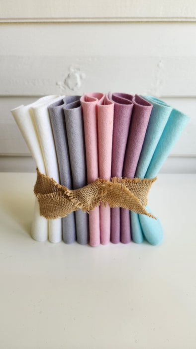 Soft Bunny Tails Wool Felt Bundle