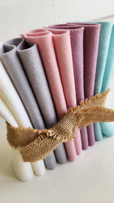 Soft Bunny Tails Wool Felt Bundle