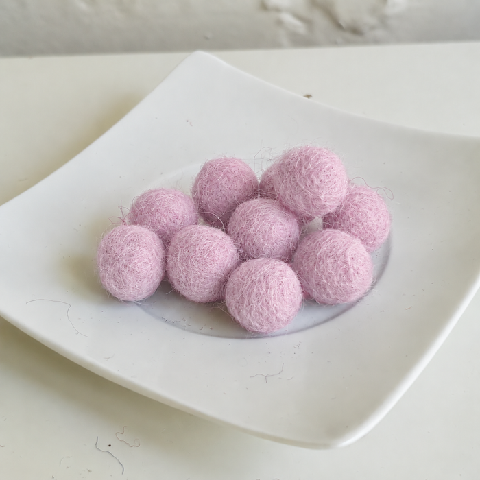 100% Wool Felt Balls 1cm (3/8") - Soft Pink COMING SOON