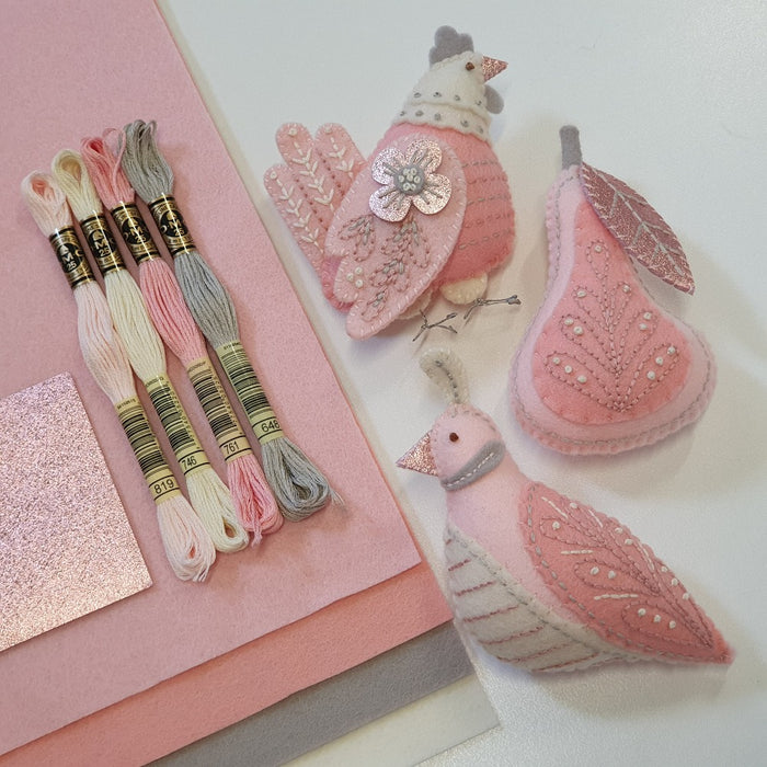 MMMCrafts Peachy Pinks Twelve Days Ornament Series Supplies