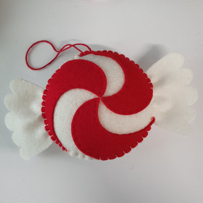 FREE Christmas Lollipop Wool Felt Ornaments PDF Pattern