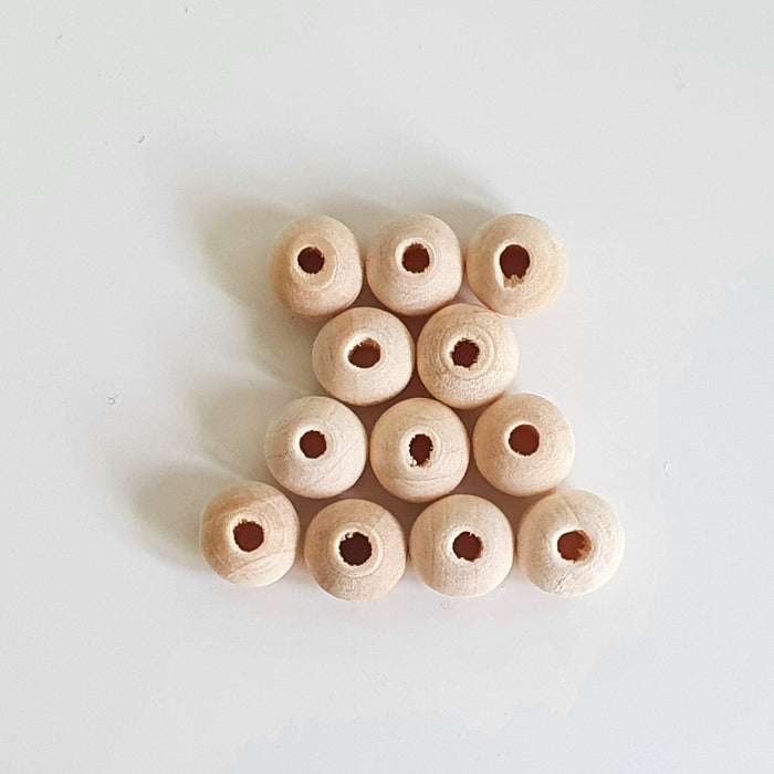 Wooden Beads 8mm Pack of 10