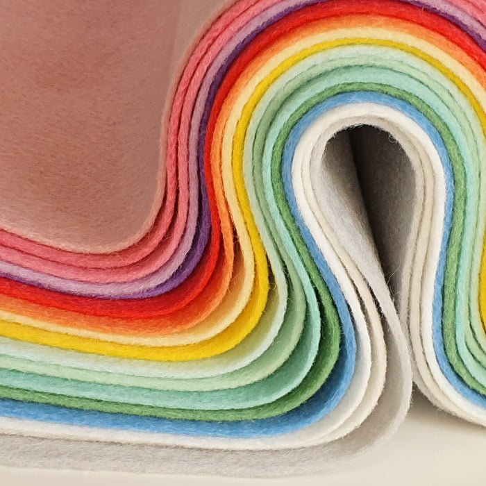 NEW! My Felt Lady's Rainbow Wool Felt Sheet Sampler Pack