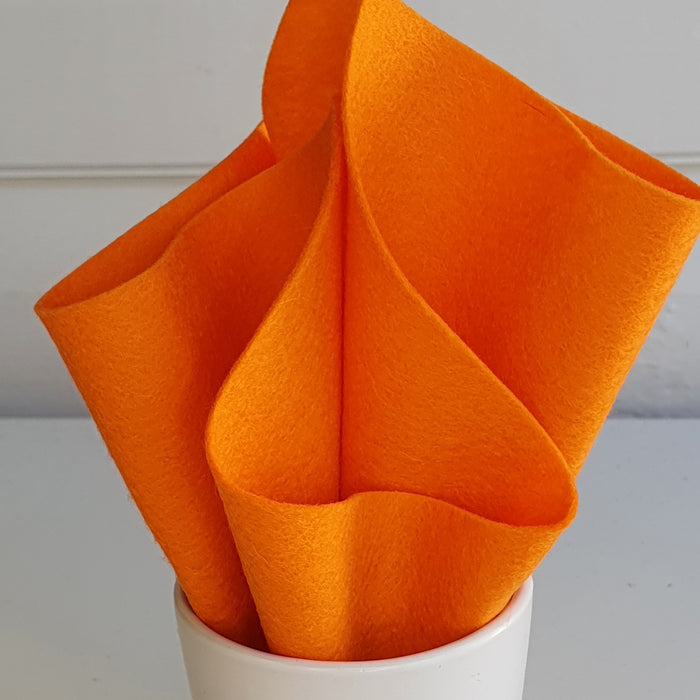100% Wool Felt - Orange