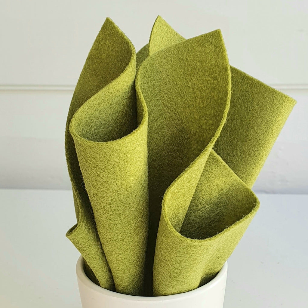 Sage Wool Felt Sheet, Green Merino Wool, Sage Wool, Sage Felt