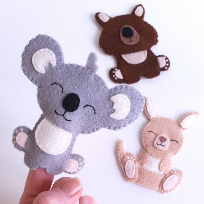 DIY Craft - My Felt Lady Australian Animal Finger Puppets Set 1