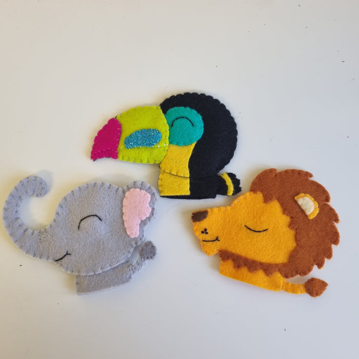 DIY Craft - My Felt Lady Rumble in the Jungle Finger Puppets Set 1