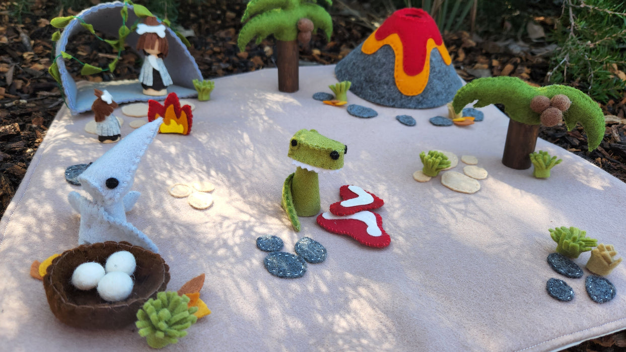DIY Craft - My Felt Lady Dino World Playset Series, Playmat