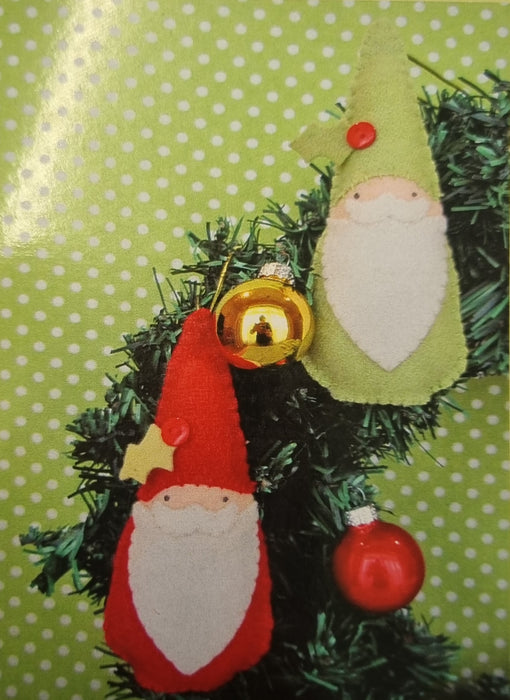 DIY Craft- Two Brown Birds Santa Ornaments