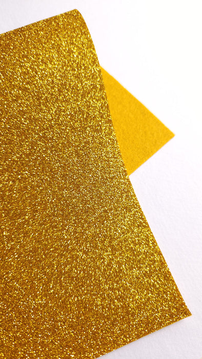 Gold Rush Glitter Wool Felt- Limited Edition