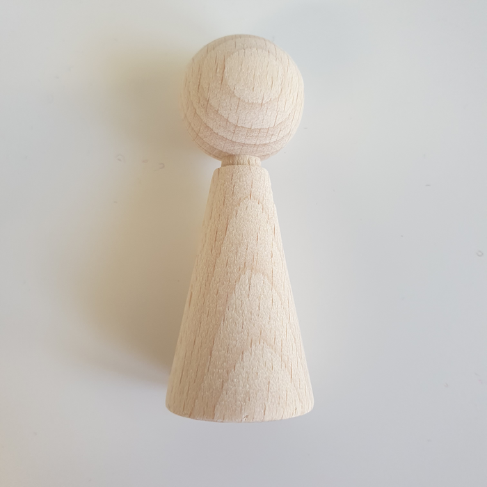 Wooden Peg Doll with Armhole