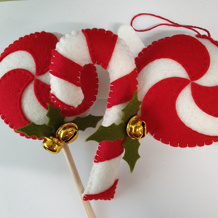 DIY Craft - My Felt Lady Christmas Lollipops