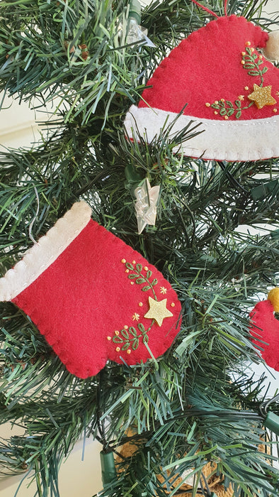 My Felt Lady Christmas Tree Ornaments Hard Copy Pattern