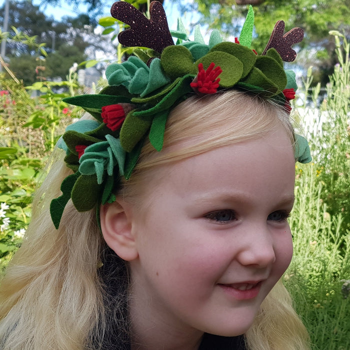 FREE Australian Wool Felt Reindeer Flower Crown PDF Pattern