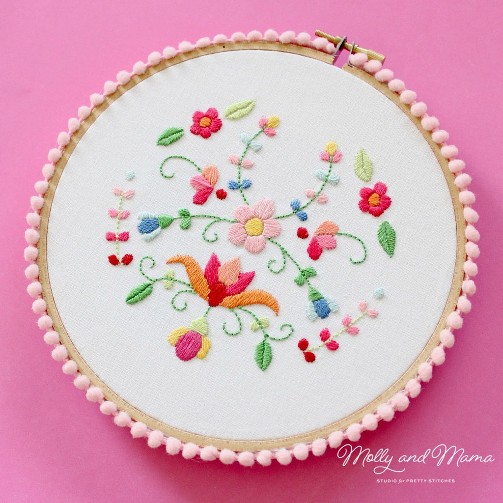 How To Transfer An Embroidery Design To Fabric - Molly and Mama